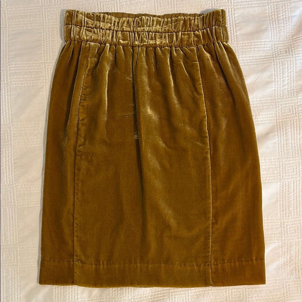 J. Crew Gold Pencil Skirt